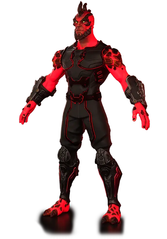 Crimson Enforcer render on a transparent background